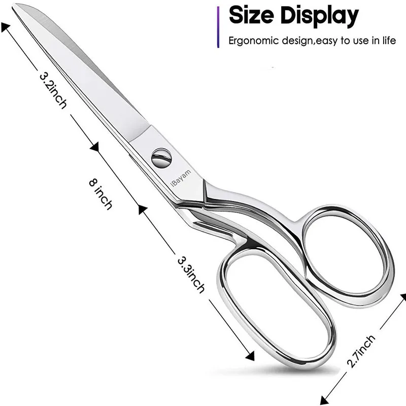 Stainless Steel Scissors Metal Scissors  Poultry Kitchen Chicken Bone Scissor with Safe Lock Cutter Cook Tool Shear Cut Scissors