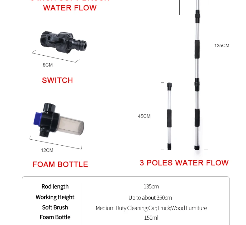Щетка для мытья автомобиля, очистка окон, поток воды, инструменты для чистки автомобиля, поролоновая бутылка, автомобильные аксессуары, колесо очистки, длинная ручка, Xammep
