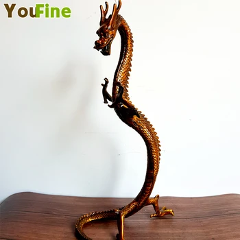 

Bronze Dragon 12 Zodiac Dragon Decoration Standing Dragon Desktop Decoration Simulation Copper Animal Decoration Home Accessorie