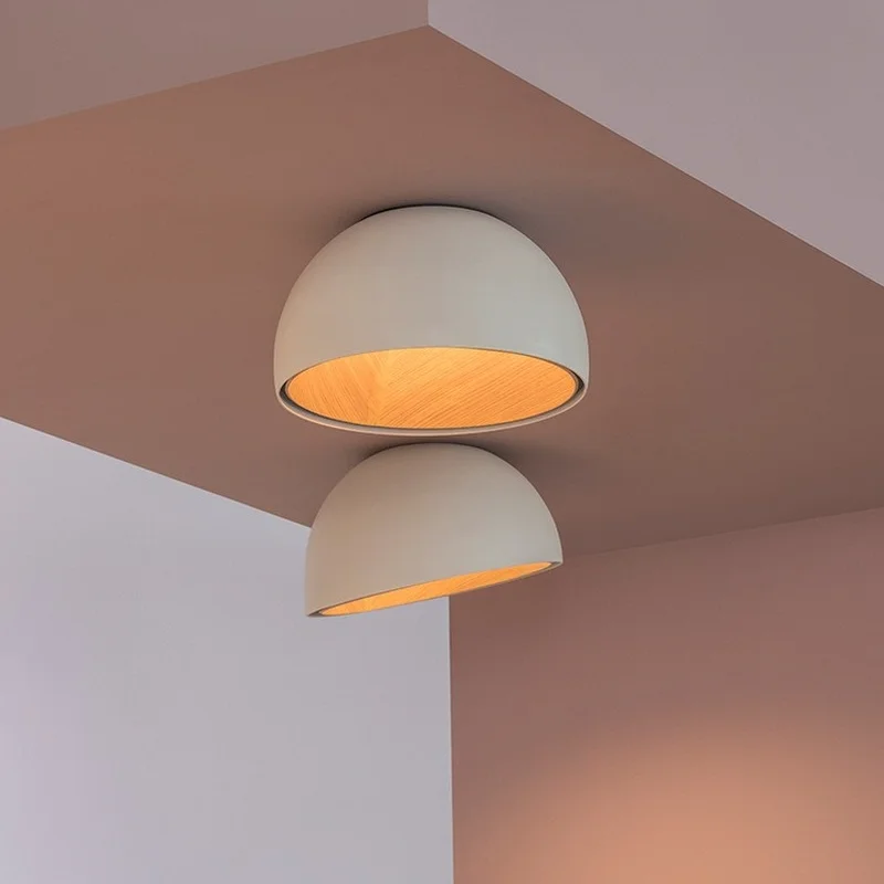 

Nordic LED Ceiling Lamp Round Wood Grain Room Lamp Personality Modern Minimalist Restaurant Aisle Bedroom Ceiling Lamps