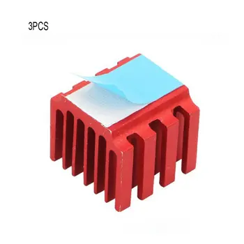 

3/10Pcs 3D Stepper Motor Driver 3D Printer Parts And Accessories Aluminum Fan Cooling Rusty Red Heat Sink Cooling Sheet