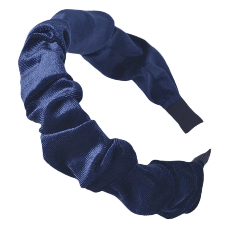 Винтажные богемные бархатные резинки для волос повязка для волос аксессуары для волос - Цвет: Синий