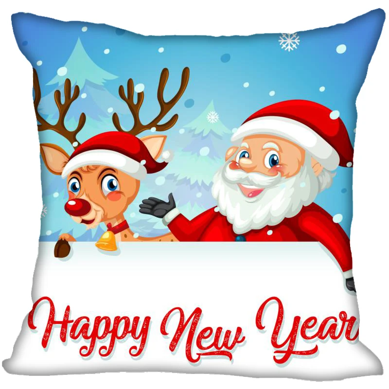 Рождественская елка наволочка Санта Клаус наволочка с изображением оленя спальня подарок для украшения дома квадратная Подушка на молнии чехлы атласные мягкие - Цвет: 26
