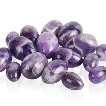 

Undrilled Natural Amethyst Yoni Egg Pelvic Kegel Exercise Jade Egg Tightening Vaginal Muscle crystal ball massage stone XC