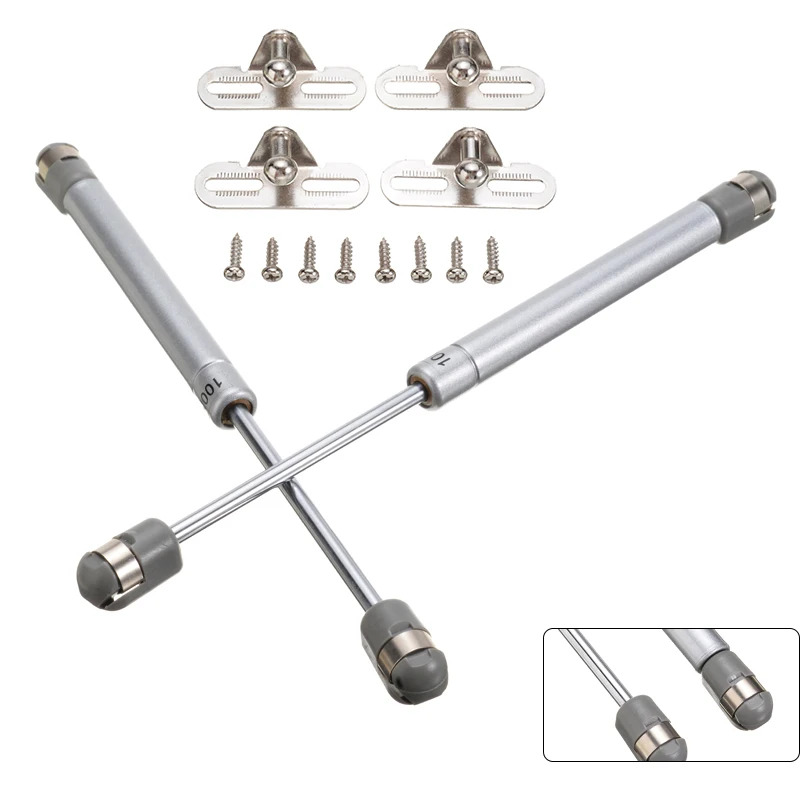 2Pcs 100N Gas Spring Strut Door Hinge For Kitchen Cupboard Hydraulic
