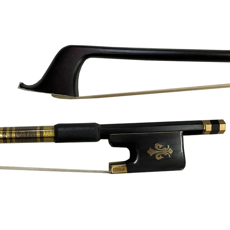 professional level 1pcs NEW 4/4 Black Carbon Fiber Cello Bow white horse hair fleur de lis Ebony Frog4/4,3/4,1/2,1/4