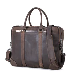 polo men Briefcase Business Affairs Leisure Time Genuine real Leather Man More Function Portable Oblique Satchel messenger bag
