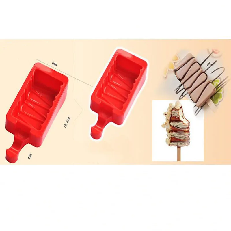 Hot Sale Silicone Cute Ice Pop Molds Popsicle Molds Ice Trays Ice Cream Maker Frozen Holder Mould with Sticks Kitchen Tools