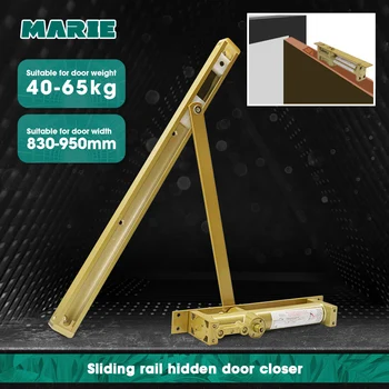 

Marie 6303 Positioning Door Closer Hydraulic Automatic Sliding Door Closer Fire-proof Door Concealed Installation 40-65kg Door