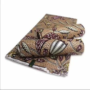 

High Quality Veritable Wax tissus Guaranteed Real pagne Wax 6yard/lot Soft 100% Cotton African Ankara gold Wax Print Fabric
