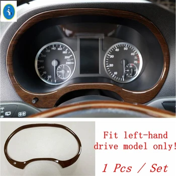 

Yimaautotrims Dashboard Instrument Panel Screen Frame Cover Trim ABS Wood Grain For Mercedes-Benz Vito W447 2014 - 2019 Interior