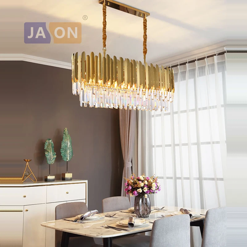 LED gold silver dimmable crystal hanging lamps lustre chandelier lighting suspension luminaire lampen for stair case foyer