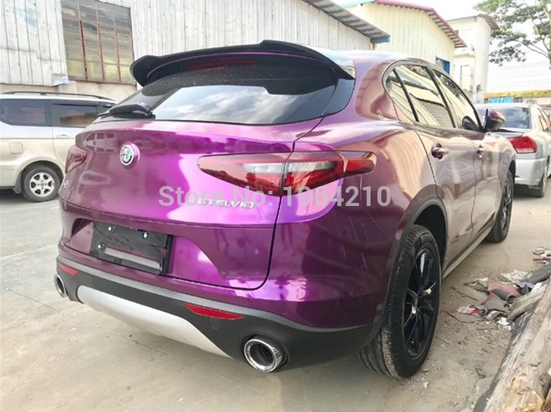 Для Alfa Romeo Stelvio спойлер углеродное волокно задний спойлер на крыше задний багажник губы Багажник крыло автомобиля аксессуары