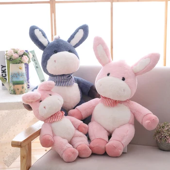 

Cute Cartoon Girls Baby Soft Plush Donkey Stuffed Toys Kawaii Lovely Animal For Kid Children Christmas Birthday Gifts