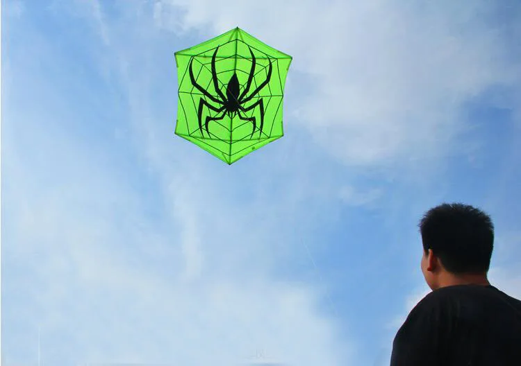 Высокое качество Большой шестиугольный паук кайт для audlts одной линии Открытый Забавный нейлон летающий змей из ткани