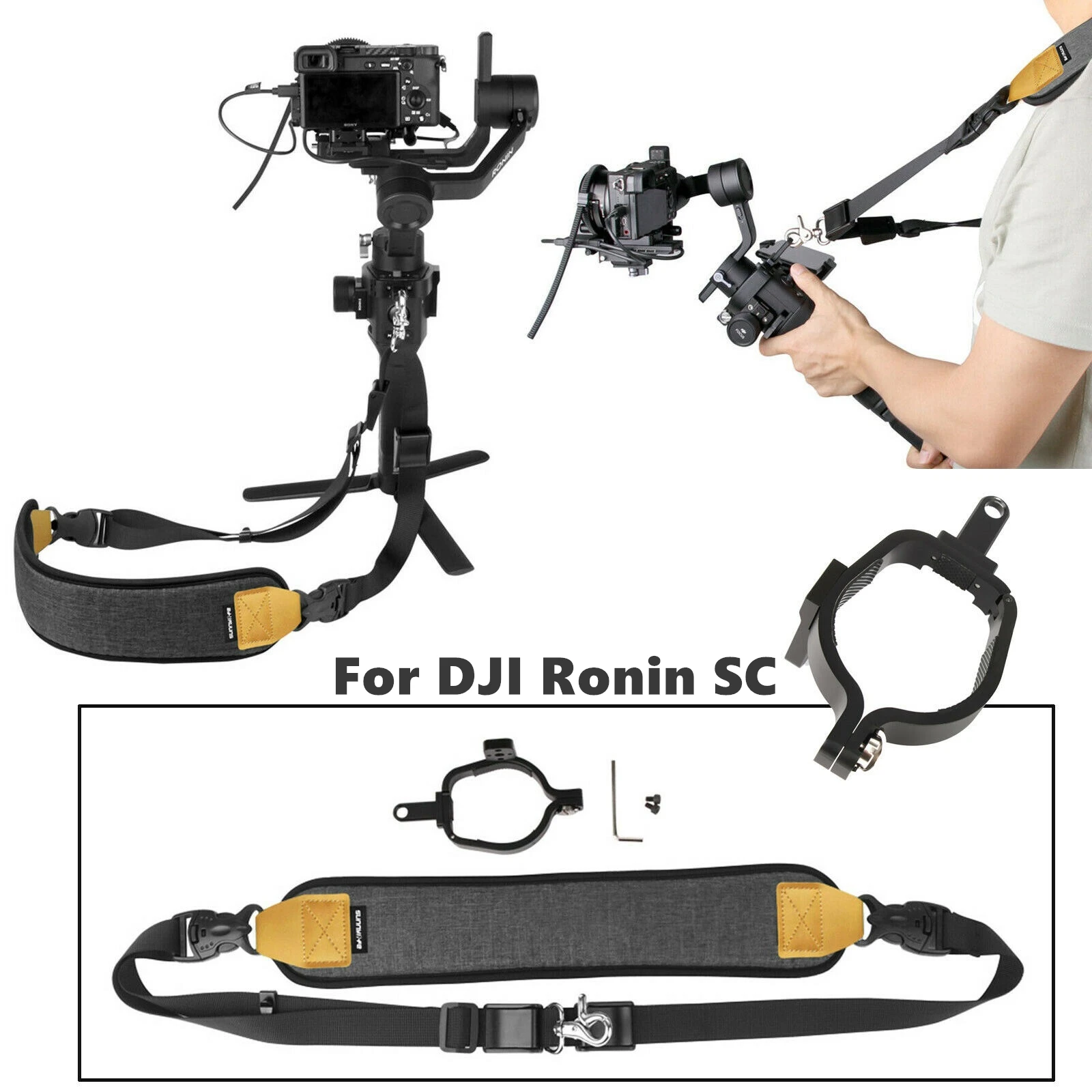 

Neck Strap Shoulder Sling with Clip for DJI Ronin SC Handheld Gimbal Stabilizer Sunnylife Strap