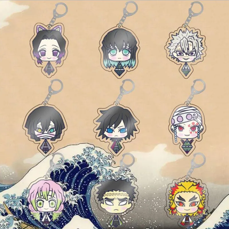 

Cartoon Demon Slayer Kimetsu No Yaiba Double-sided Acrylic Keychain Kamado Tanjirou Nezuko Agatsuma Zenitsu Key Chains Accessory