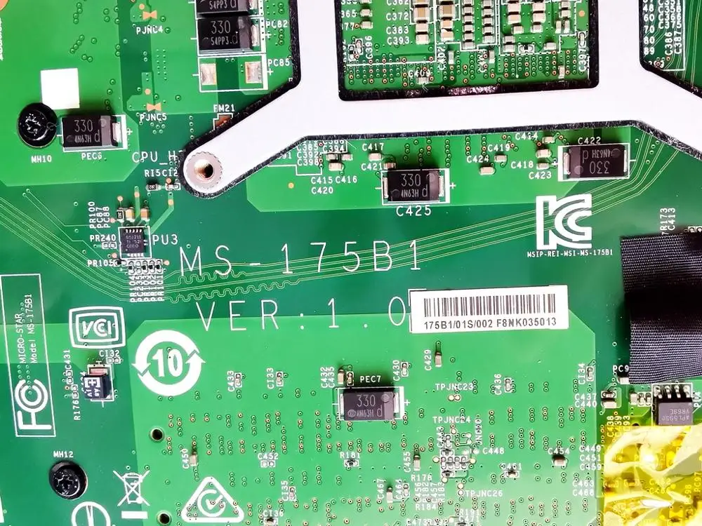 Для MSI MS-175B1 Материнская плата ноутбука MS-175B1 I7-6820HQ GTX950M 2GB VER 1,0 Протестировано хорошее