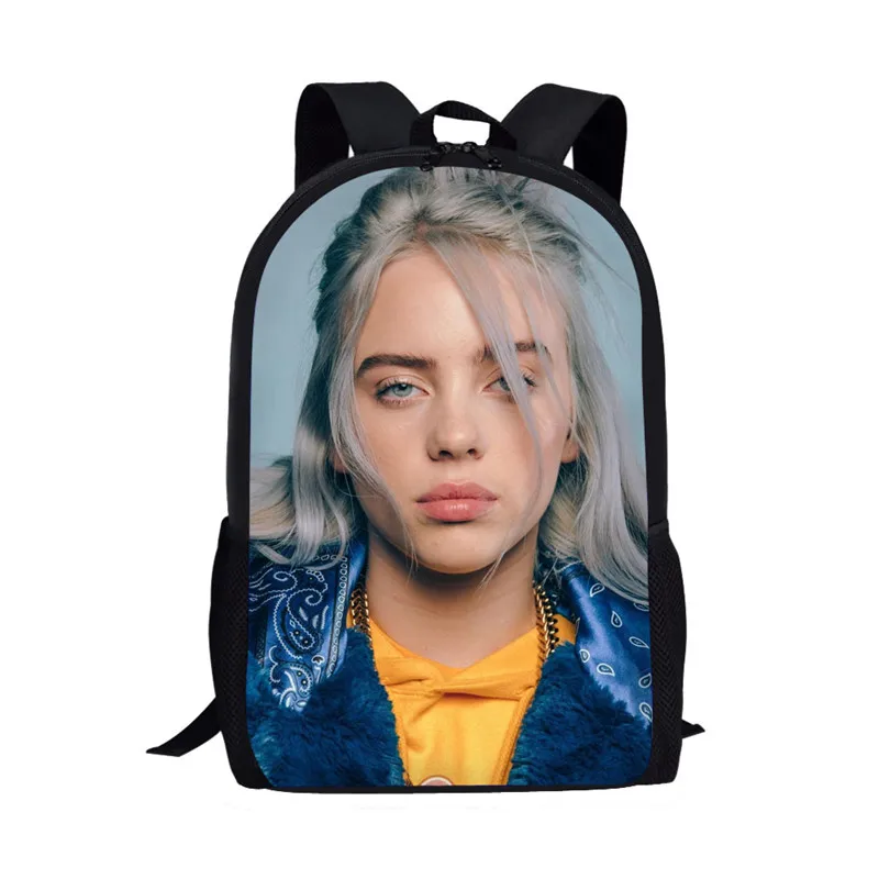 as picture THIKIN Billie Eilish 3 шт./компл. Рюкзак Back To School детская книга мешок для маленькой девочки распылитель ранцевого типа для подростков Mochila Escolar - Цвет: as picture