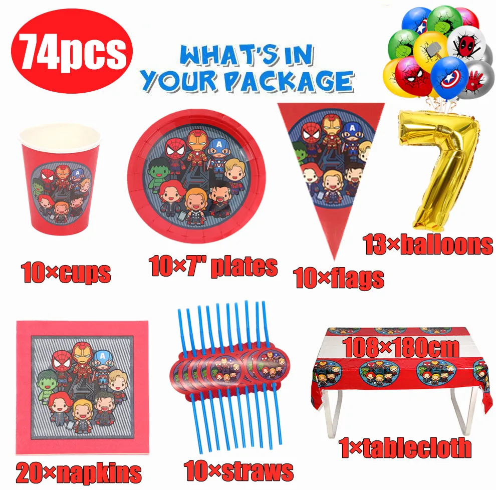 event rentals near me Hot Avengers Themed Tableware Set Paper Plates Cups Napkins Superhero Party Decorations Baby Shower Boys Birthday Party Supplies Events & Parties near me Events & Parties