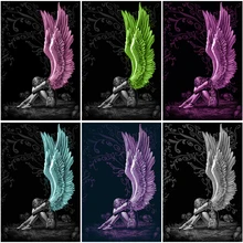 

DIY 5D Diamond Painting Mosaic Angel Cartoon Full Round Square Drill Needlework Diamond Embroidery Sale Portrait Home Decoration