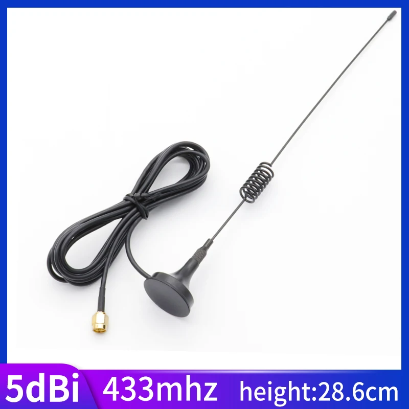 SMA Male Connector 433mhz High Gain 5dBi Long Range Magnetic Suck Mount Antennas for Communication with 1M/2M/3M/5M Cable | Мобильные