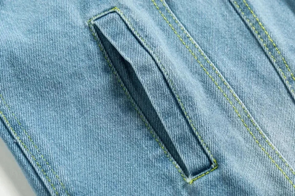 AliExpress джинсовое пальто с отложным воротником и дырками, женская осенняя и зимняя новая стильная джинсовая куртка в западном стиле, Тренч