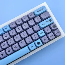 

Blue Cat Theme 125 Keycap For Mechanical Keyboard Cherry Switch Backlight MA Height 68 / 87 / 104 / 980 Arrangement