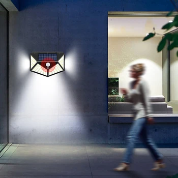 

Solar Sensor Wall Light 100LED Outdoor Lighting Waterproof Street Lamp LED With PIR Motion Sensor LED Exterior for Garden Lights