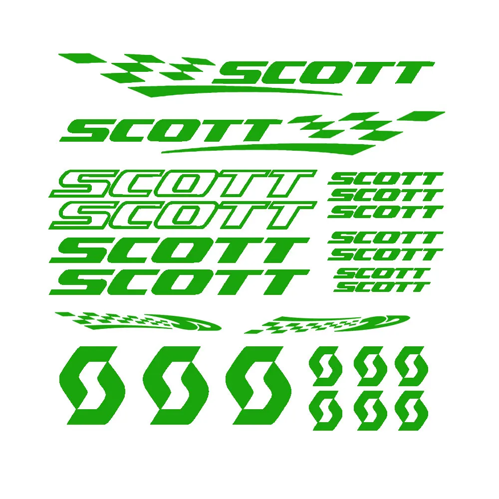 Kit D'autocollants En Vinyle Pour Cadre De Vélo De Route Scott VTT (argent