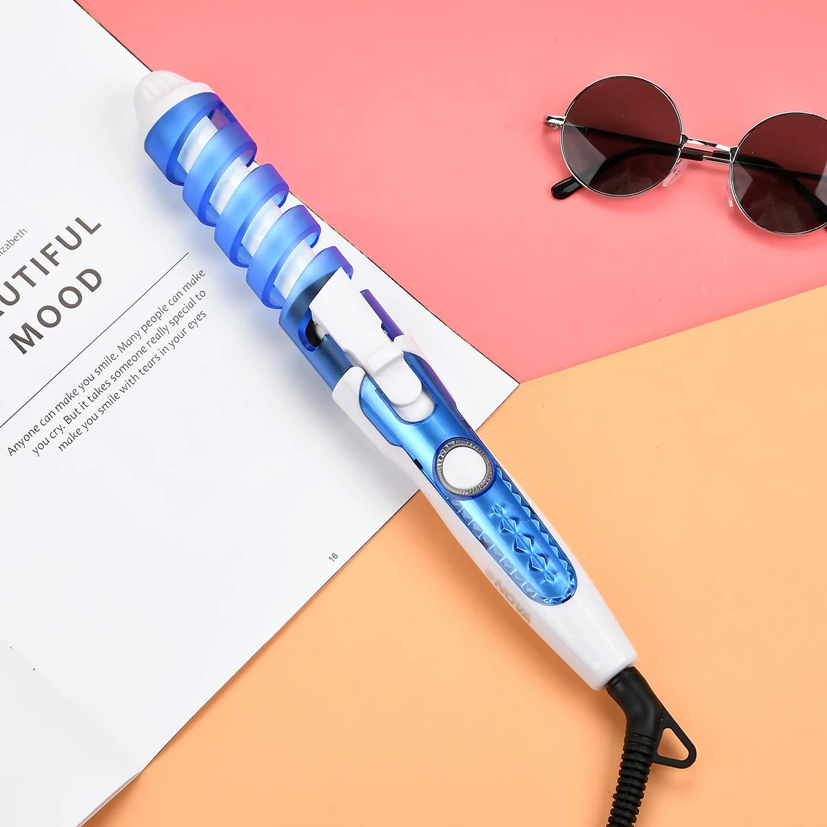 25 Вт 220 В профессиональные бигуди для волос EU US Blue Magic спиральные щипцы для завивки палочка Электрический стайлер для волос Pro инструмент для укладки завивки