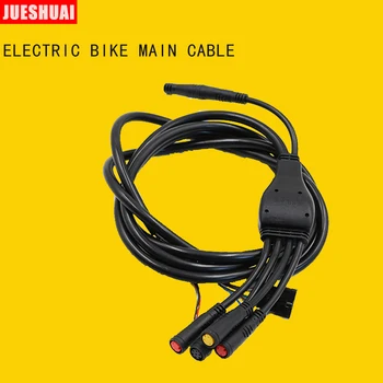 

JS High Quality Black Waterproof Main Cable for Electrical Bicycle Four Kinds of Connect Plugs for Electric Bike Parts MTB Kit