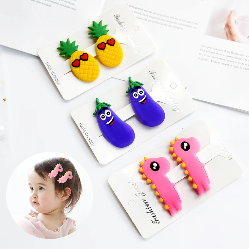 Детская Милая модная шпилька для волос комплект из 2 предметов с изображениями