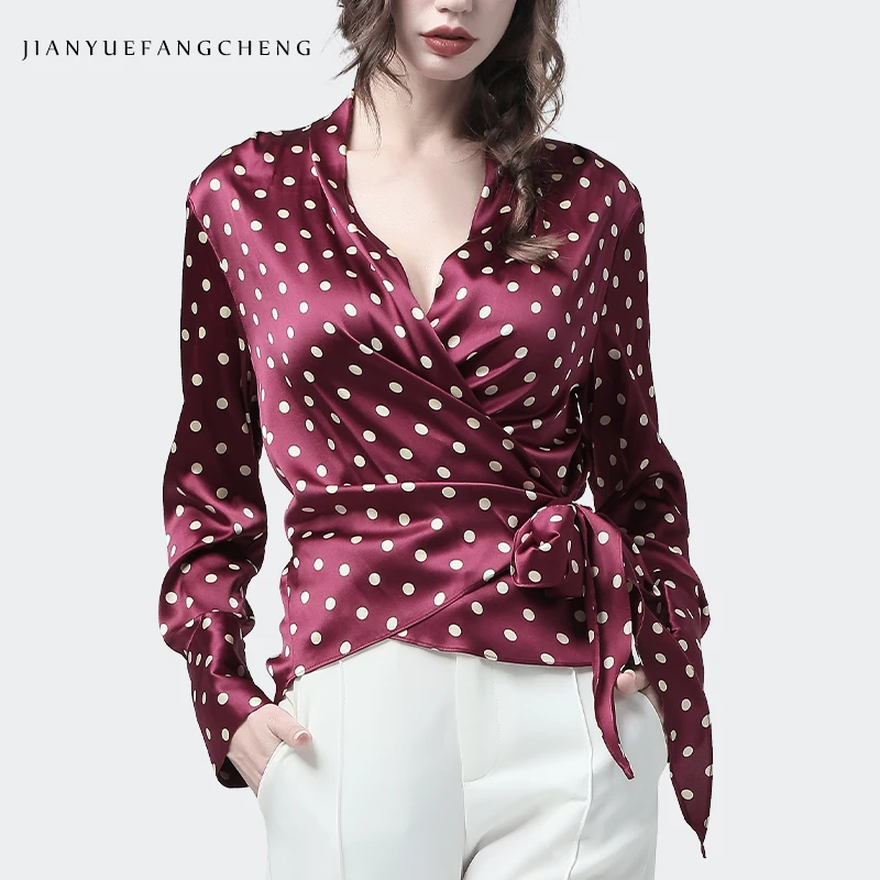 SuperAen Vintage Jacquard All-match V-neck Single