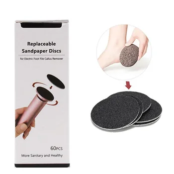 

60 Pieces Replacement Sandpaper Disk Sanding Paper Accessory For Electric Foot Callus Remover Tool Pedicure Foot File 60PCS/Box