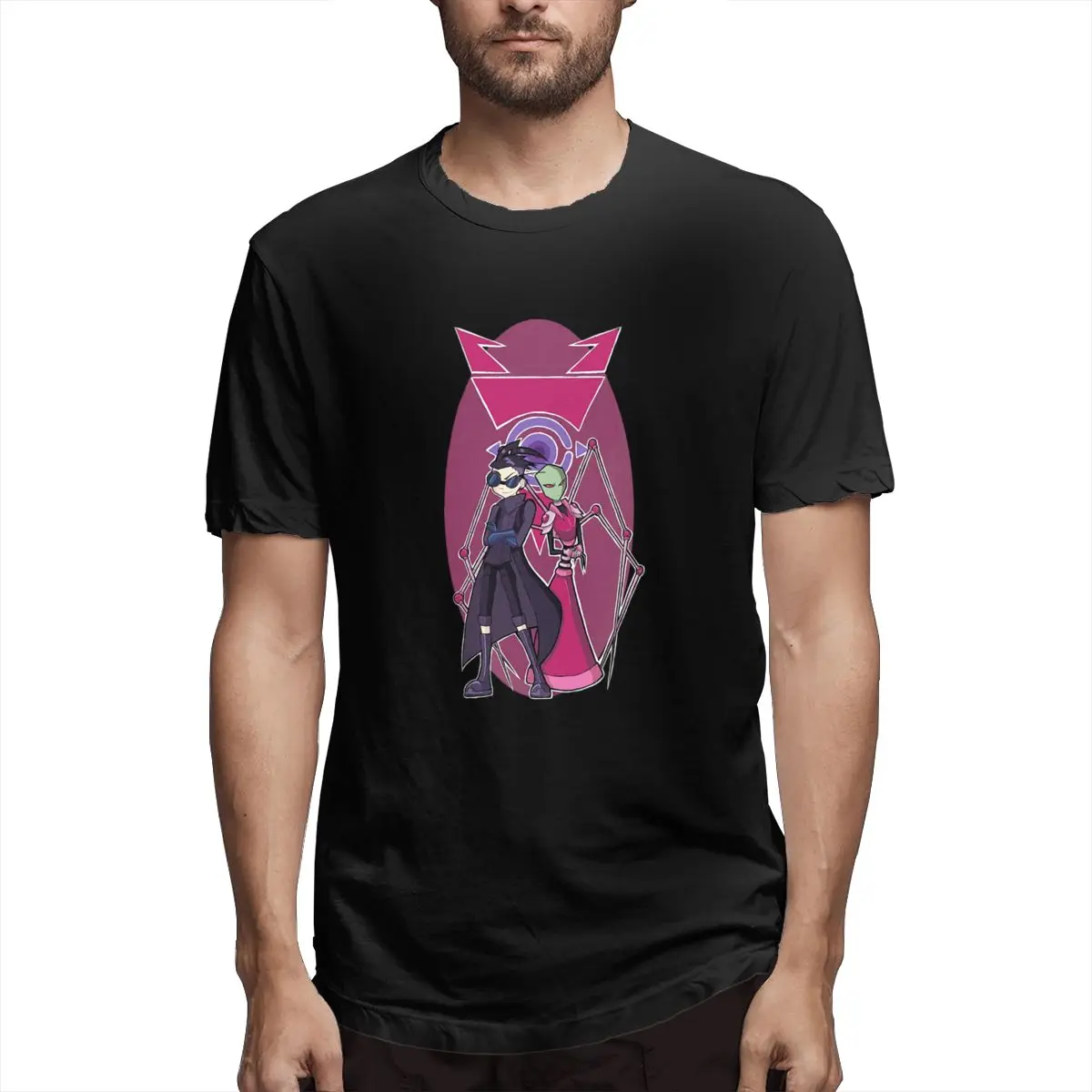 Invader Zim Sticker Casual O-Neck Men's Short Sleeve T-shirt 100% Cotton Tee Shirt Printed men clothes 2019 Invader Zim Sticker Casual O-Neck Men's Short Sleeve T-shirt 100% Cotton Tee Shirt Printed men clothes 2019