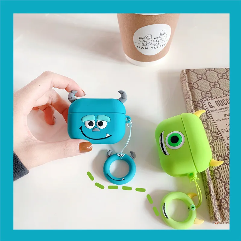 

Free Drop Shipping Earphone Accessories Monsters Inc Silicone Case Protective Cover for Apple Airpods Pro Wireless Bluetooth