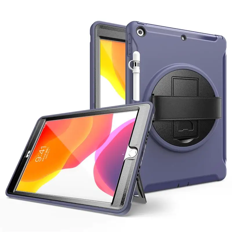 

Case for Apple iPad 10.2 2019 TPU Case with Pen Slot Dual Layer Anti-fall Tablet Protective Shell For iPad 7th Generation Cover