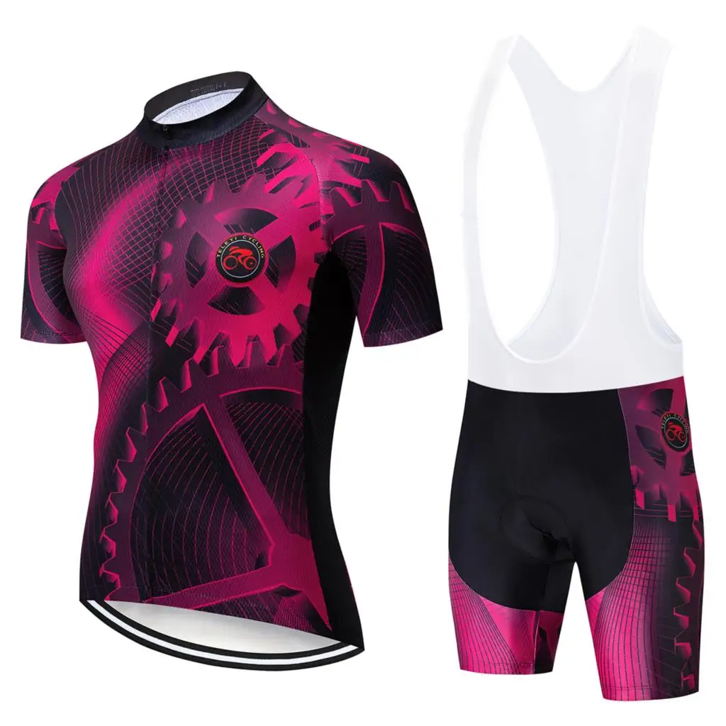 Ropa hombre de marca 2020 Pro team Велоспорт Джерси с коротким рукавом набор Троеборье