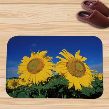 

Sunflower Doormat Digital Print Traditianal Floor Kitchen Mat Carpet Soft Bathroom Indor Mats Good Gift Home Decor