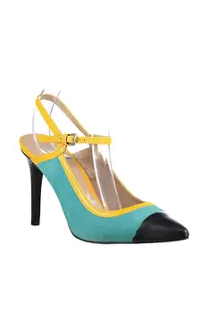 

Pearl Genuine Leather Turquoise Women 'S High-Heeled Shoes 120118703720