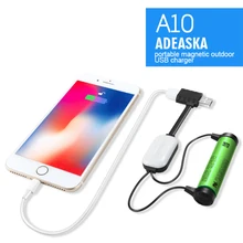 ADEASKA A10 18650 зарядное устройство для литий-ионных аккумуляторов многофункциональное магнитное USB зарядное устройство мини зарядка/разрядка внешний аккумулятор