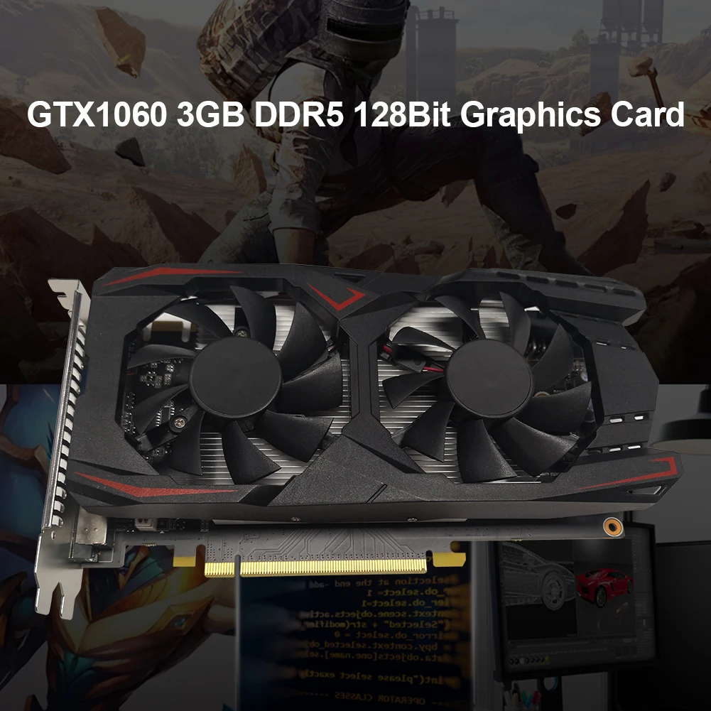 external graphics card for pc Gaming Graphics Card GTX550TI 1.5GB DDR5 192BIT Video Card with Dual Cooling Fan HDMI-compatible+VGA+DVI Interface Graphic Card good video card for gaming pc