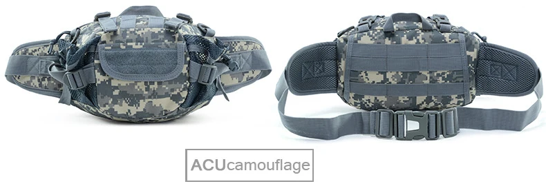 ACU camouflage Сумка для рыболовных снастей, поясная сумка, Портативная сумка для хранения, сумка через плечо, многофункциональная сумка на плечо - Цвет: ACU camouflage