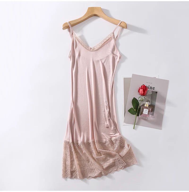 Women Full Slip for Under Dress Spaghetti Strap Cami Slip Mini Dress