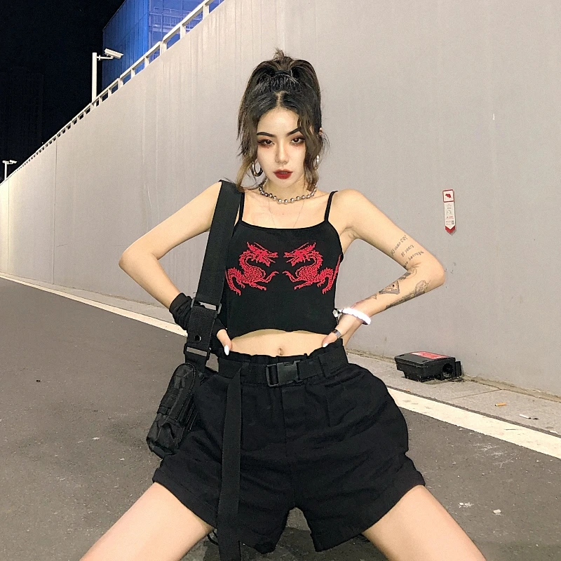 Кроп-топ Lychee в стиле Харадзюку для девушек однотонный летний женский топ с