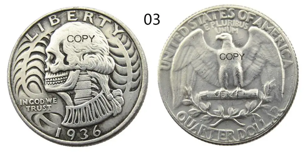Креативные копии монет Hobo 1936 Вт (03) 1936SW(04) 1936DW(05) фотокопия драгоценных камней в