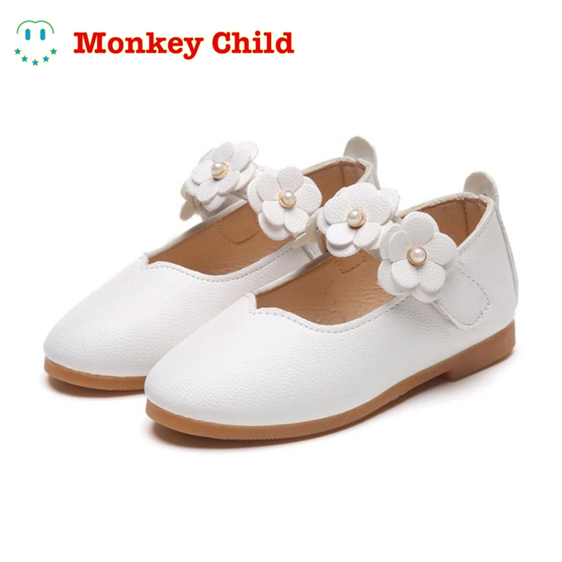 1-11 year Leather Girls Shoes Flowers Party Shoes For Baby Princess Shoes for Kids Children Flats Dress Shoe White Sandal Lady s тостер bq t1003 white flowers