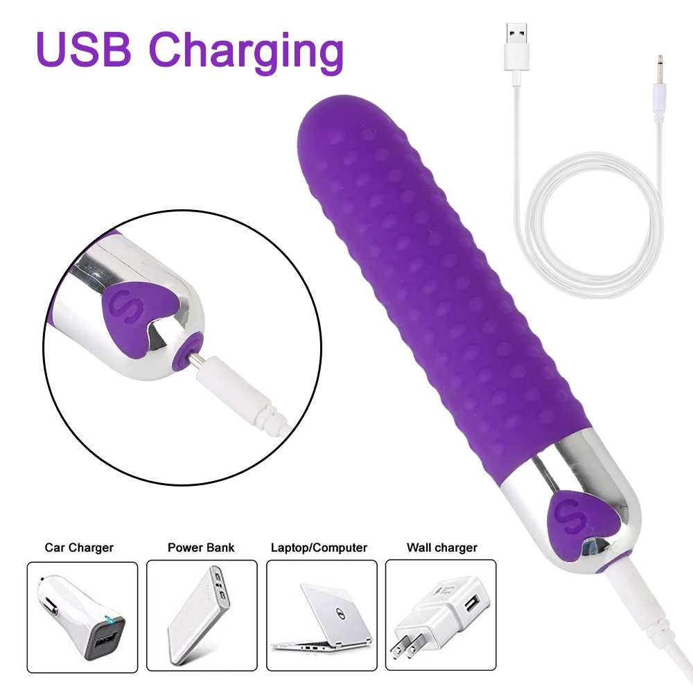 USB Charge 10 Mode Bullet Vibrator Women Clitoral Stimulator Masturbation Erotic Vibrators l G Spot_voghion.com