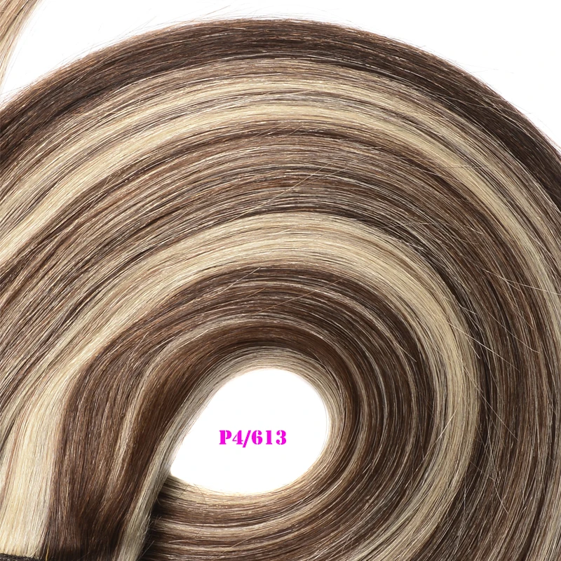 Doreen машинка для наращивания, волосы remy, карамель, брюнеты, балаяж, одна штука, человеческие волосы для наращивания, Натуральные Прямые Волосы - Цвет: P4/613